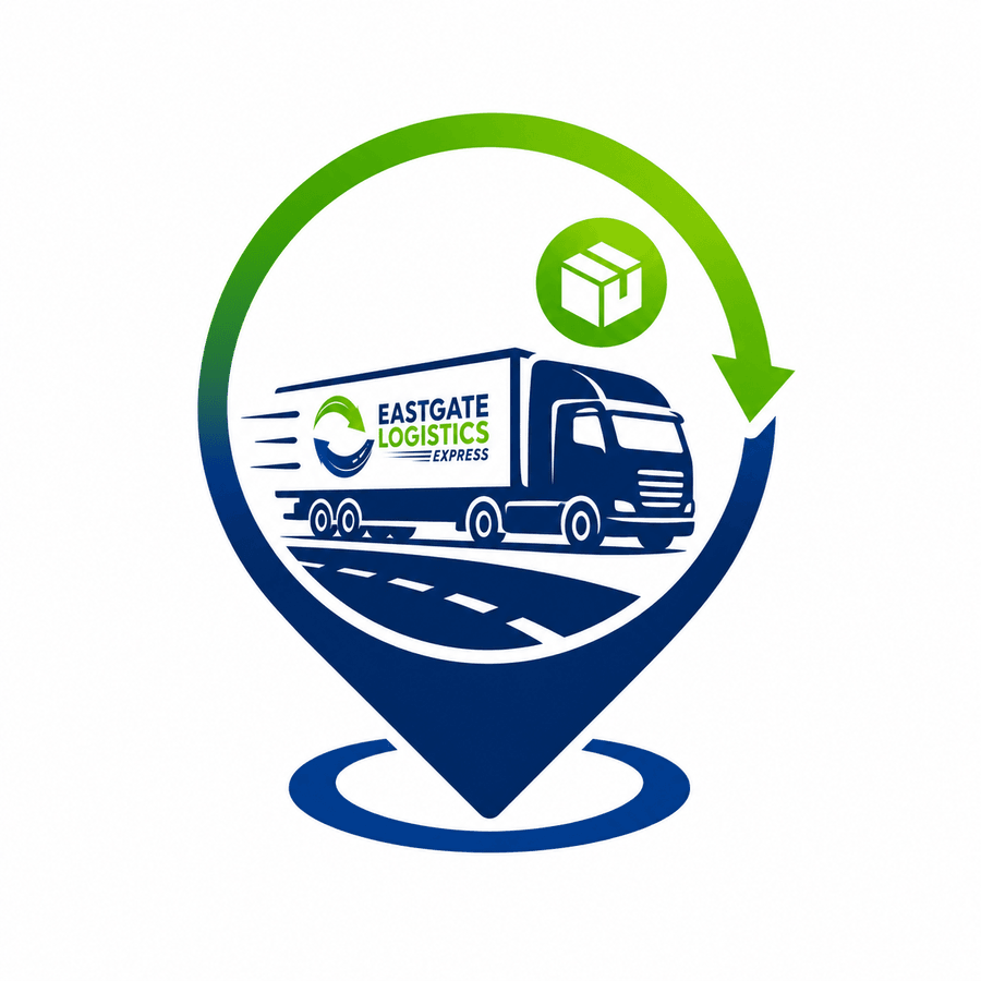 Eastgate live tracking — GPS location pin with a delivery truck